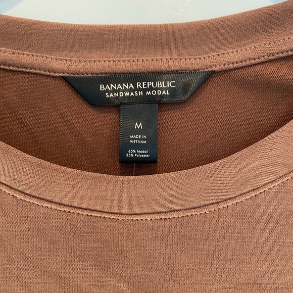 Banana Republic Sandwash Modal Ruched-Sleeve Top - Picture 3 of 6